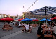 Patio dining, Honda Plaza, Little Tokyo, Christine Oiwake